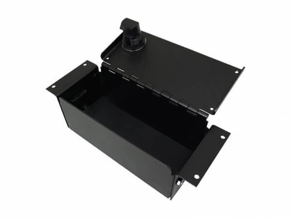 3″ Accessory Pocket w/Hinged Lid & Lock, 2.5″ Deep