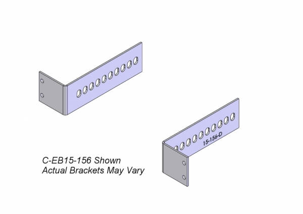 2-Piece Equipment Mounting Bracket, 1.5″ Mounting Space, 1.12″ Bend