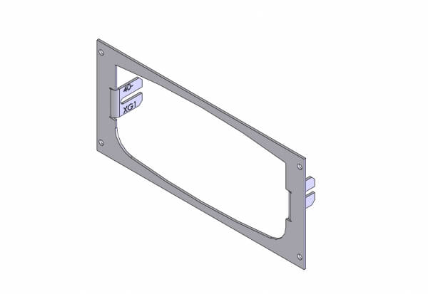 1-Piece Equipment Mounting Bracket, 4.0″ Mounting Space, Fits Harris Unity XG-100M Radio