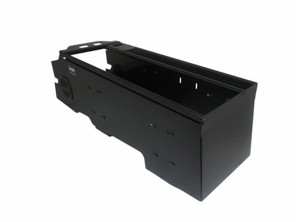 Vehicle-Specific 30″ Wide Flat Console for 2021-2025 Ford F-150 Police Responder, Special Service vehicle (SSV), 2023-2025 Ford F-250, 350, 450 XL & XLT Super Duty pickup, F-450 & 550 cab chassis & F-600 Chassis Cab