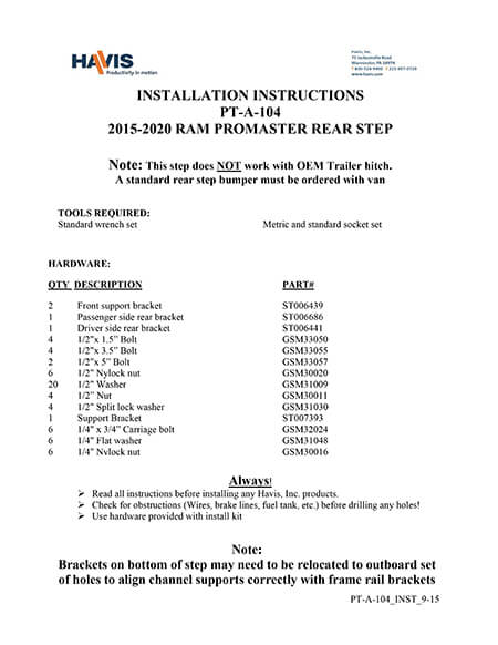 Installation Instructions (PDF)