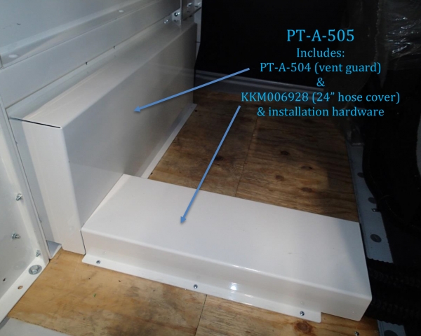 Prisoner Transport Hose Guard Kit to be used with PT-A-503 Vent Adaptor Kit for 2015-2025 Ford Transit