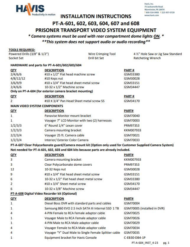 Installation Instructions (PDF)