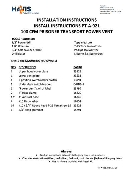 Installation Instructions (PDF)