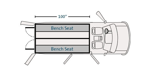 Prisoner Transport Insert For 2007-2025 Chevrolet Express G-Series 2500/3500 Standard Length 135″ WB Cargo Van