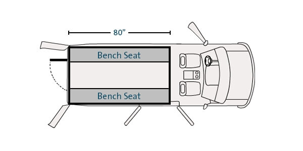 Prisoner Transport Insert For 2015-2025 Ford Transit Low Roof Standard Length 130″ or 148″ WB Cargo Van