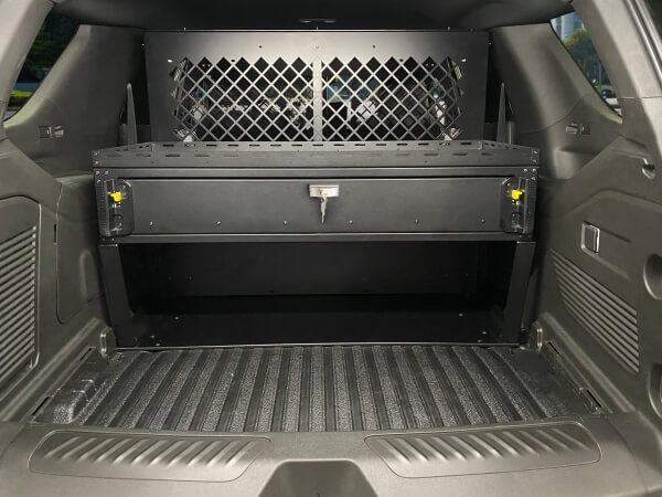 Basic Wide Drawer Package for 2021-2025 Chevrolet Tahoe with Havis K9-XL or K9-PT
