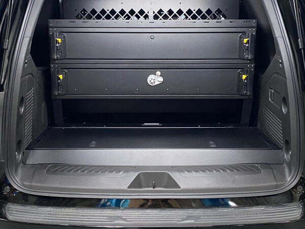 Premium 2-Drawer Package with Push-Button Lock & Trunk Trays for 2021-2025 Chevrolet Tahoe