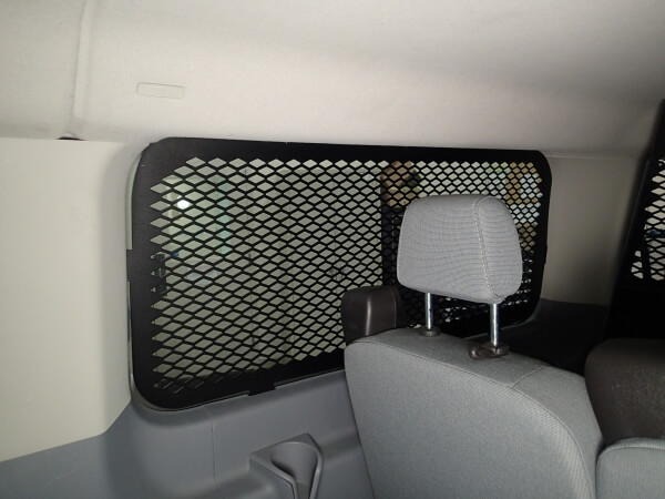 Interior Window Guard Kit for 2015-2025 Ford Transit Window Van (Wagon) with Low Roof, Standard Length 130″ Wheelbase and Dual Swing Out Doors on Passenger Side