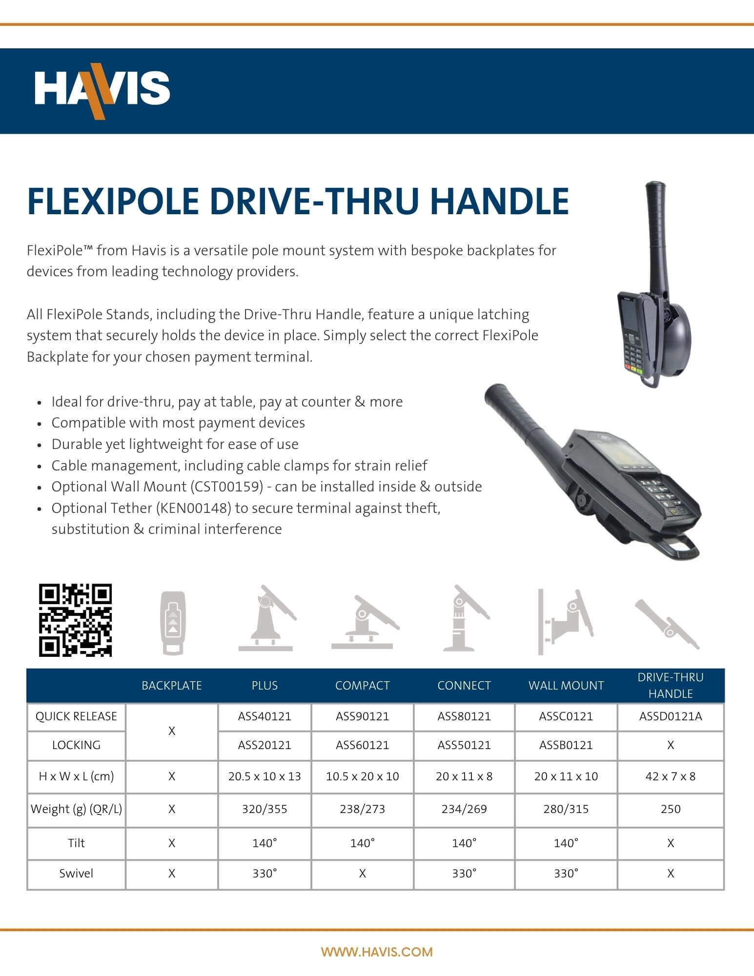 FlexiPole Drive-Thru Handle - Data Sheet