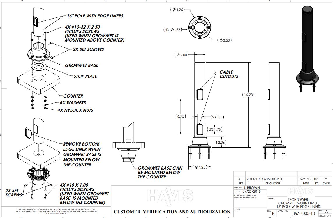 Customer Verification Drawing