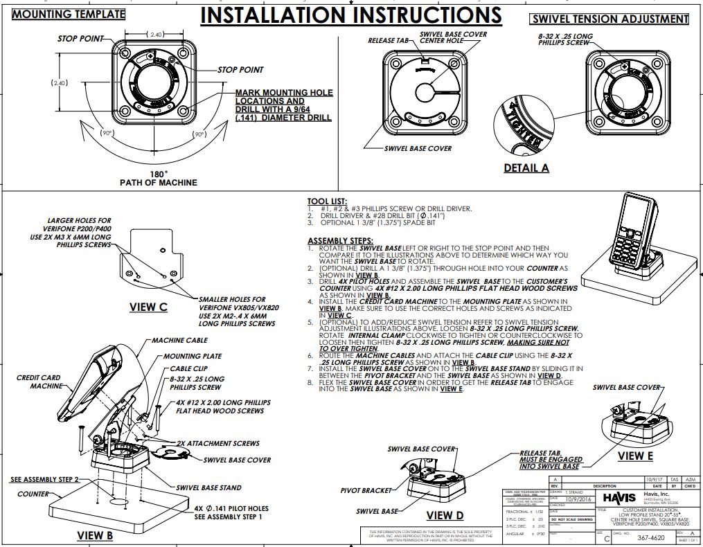 Customer Instructions