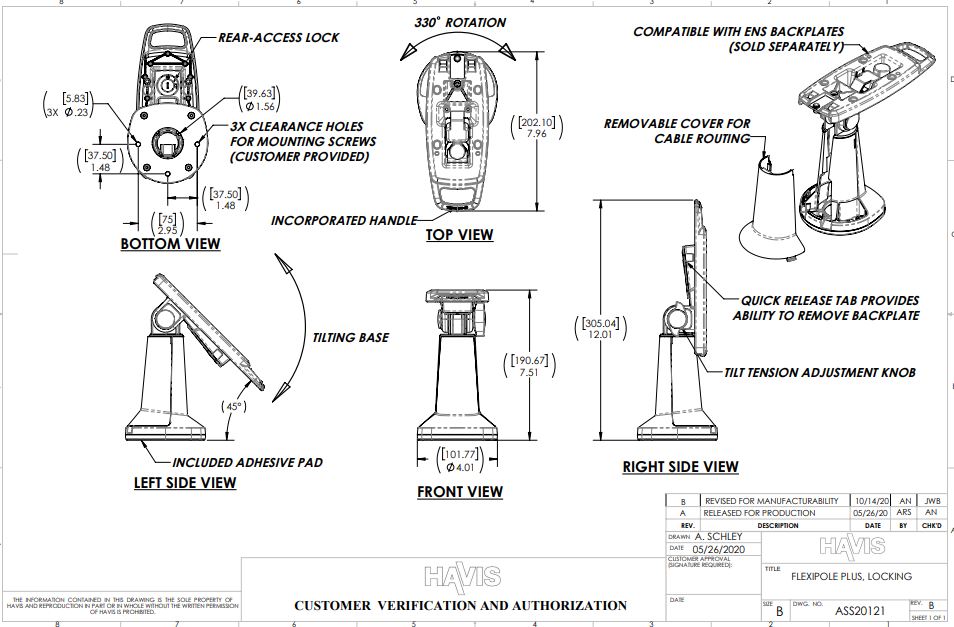 Customer Verification Drawing