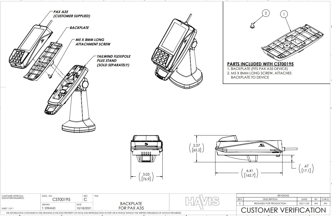 Customer Verification Drawing