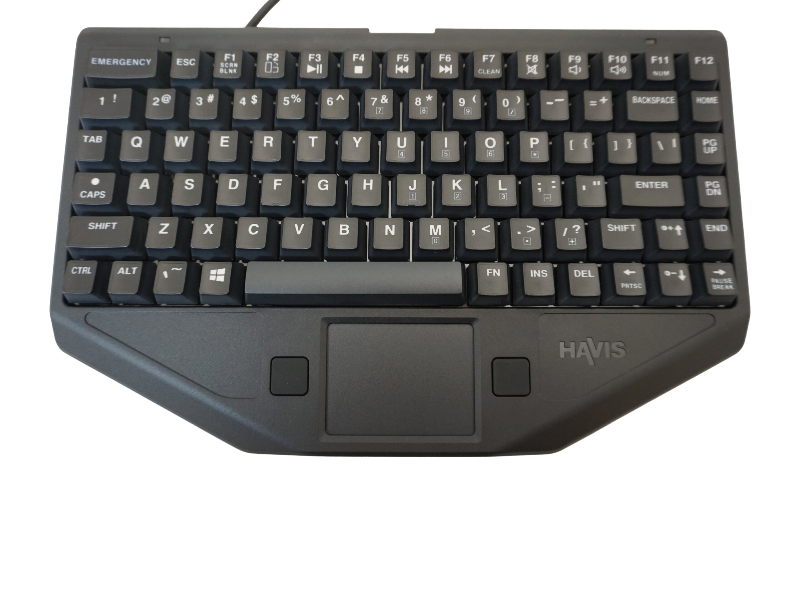 Havis Rugged Chiclet Style Keyboard with Emergency Key