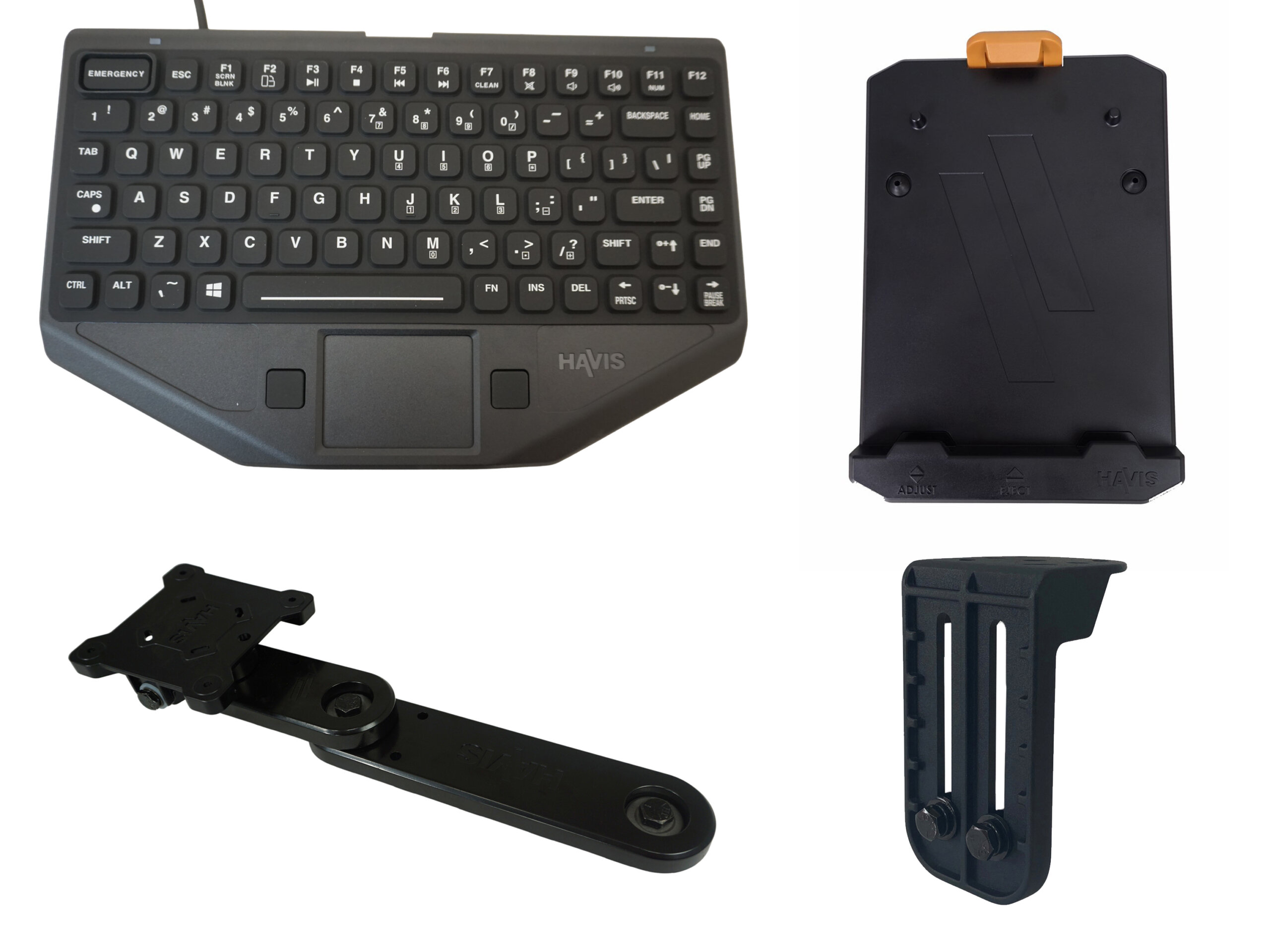 Premium Package – Rugged Keyboard With Mount (Includes Emergency Key)