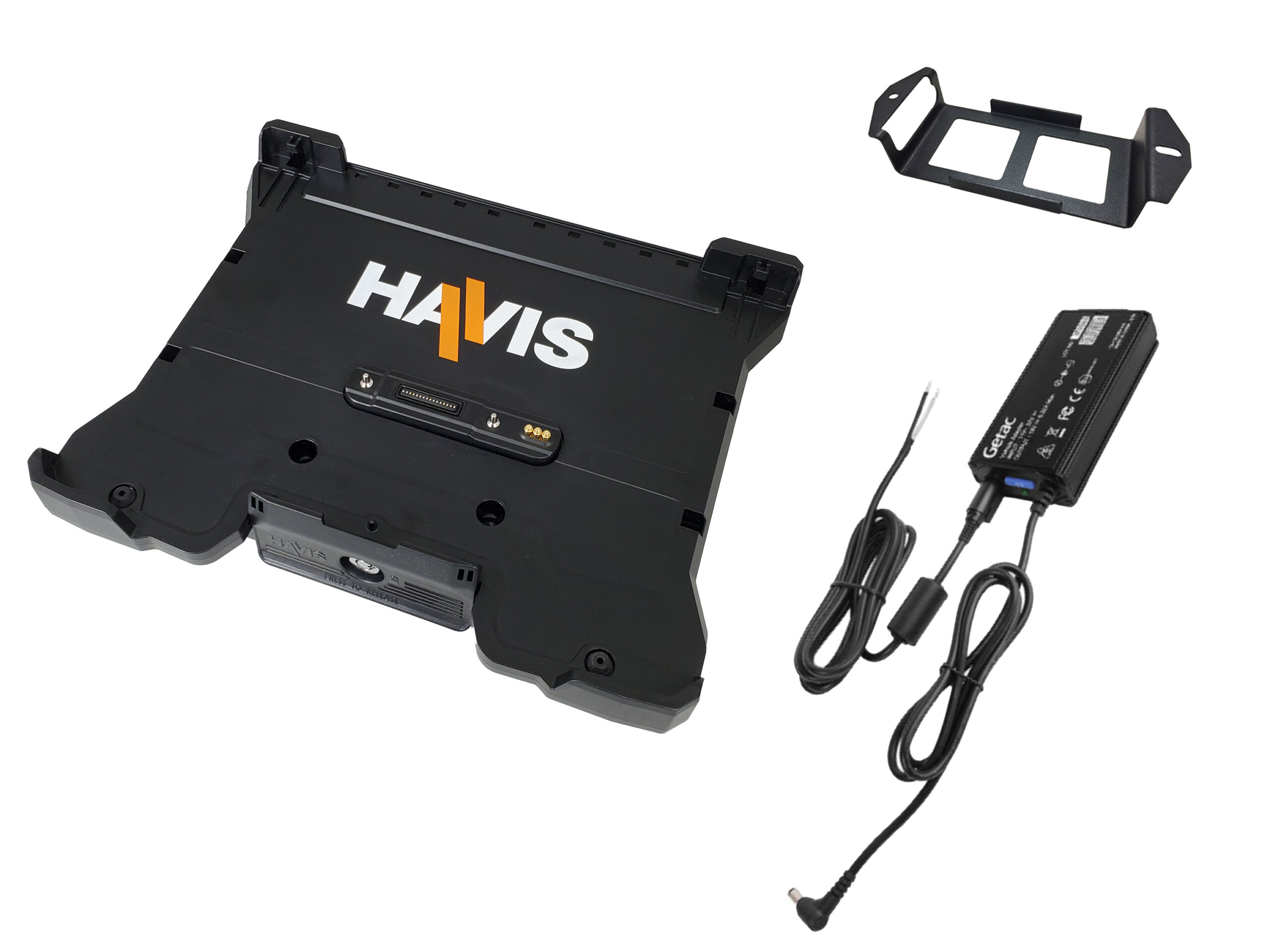Docking Station For Getac B360 and B360 Pro Laptops With Triple Pass-Thru Antenna Connections & External Power Supply with Bare Wire