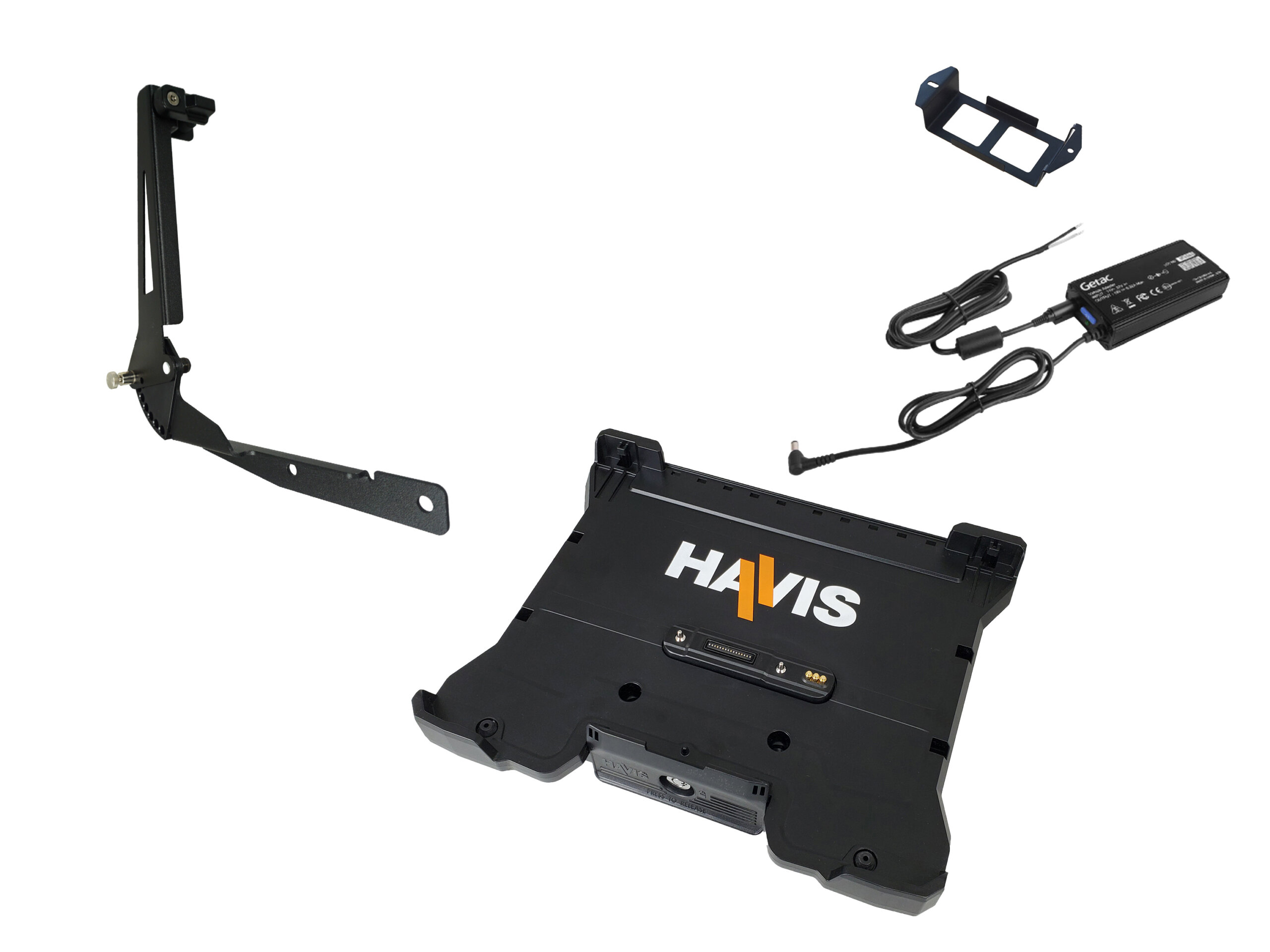 Package – Docking Station For Getac B360 and B360 Pro Laptops With External Power Supply with Bare Wire & Screen Support