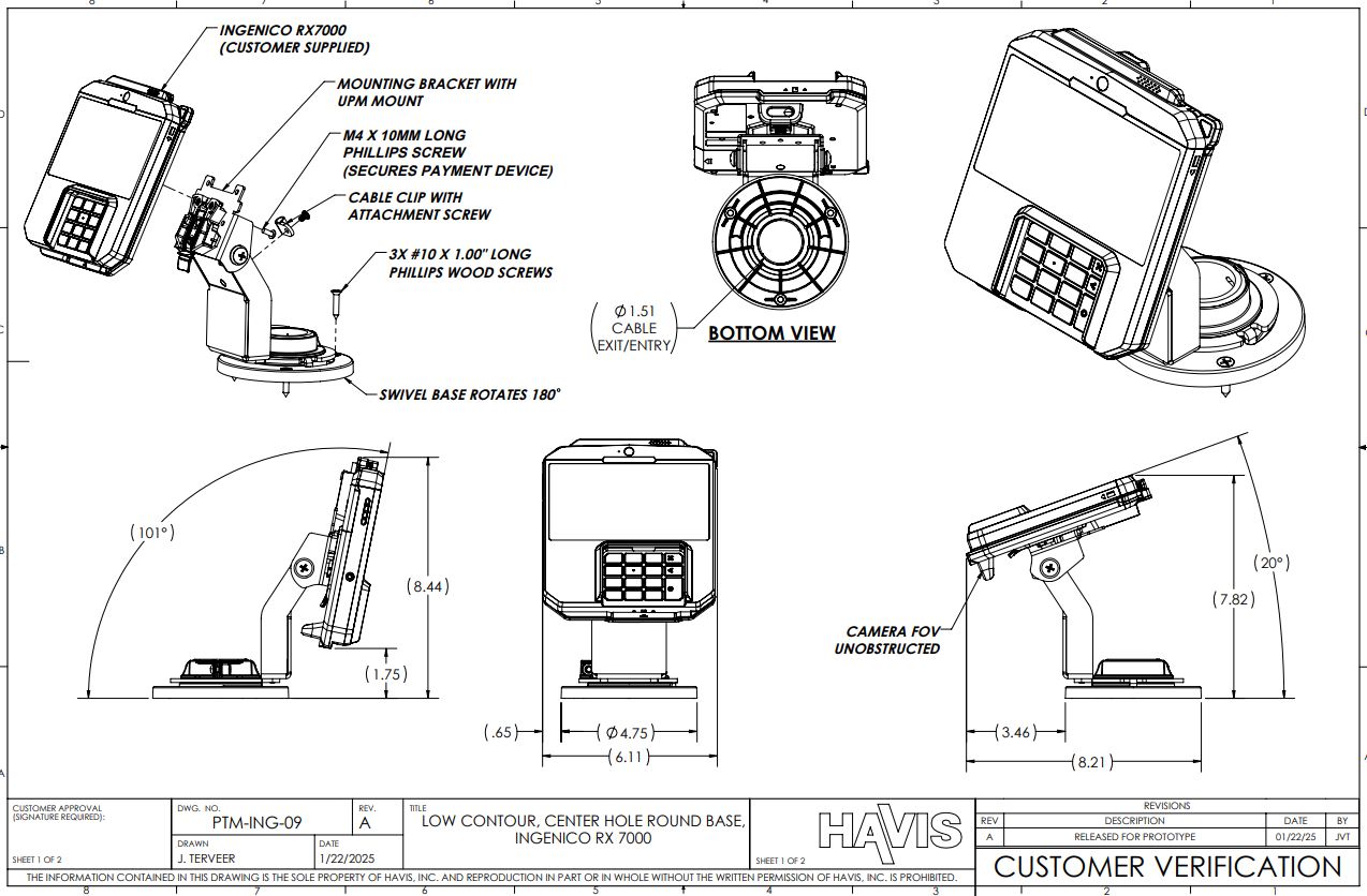 Customer Verification Drawing