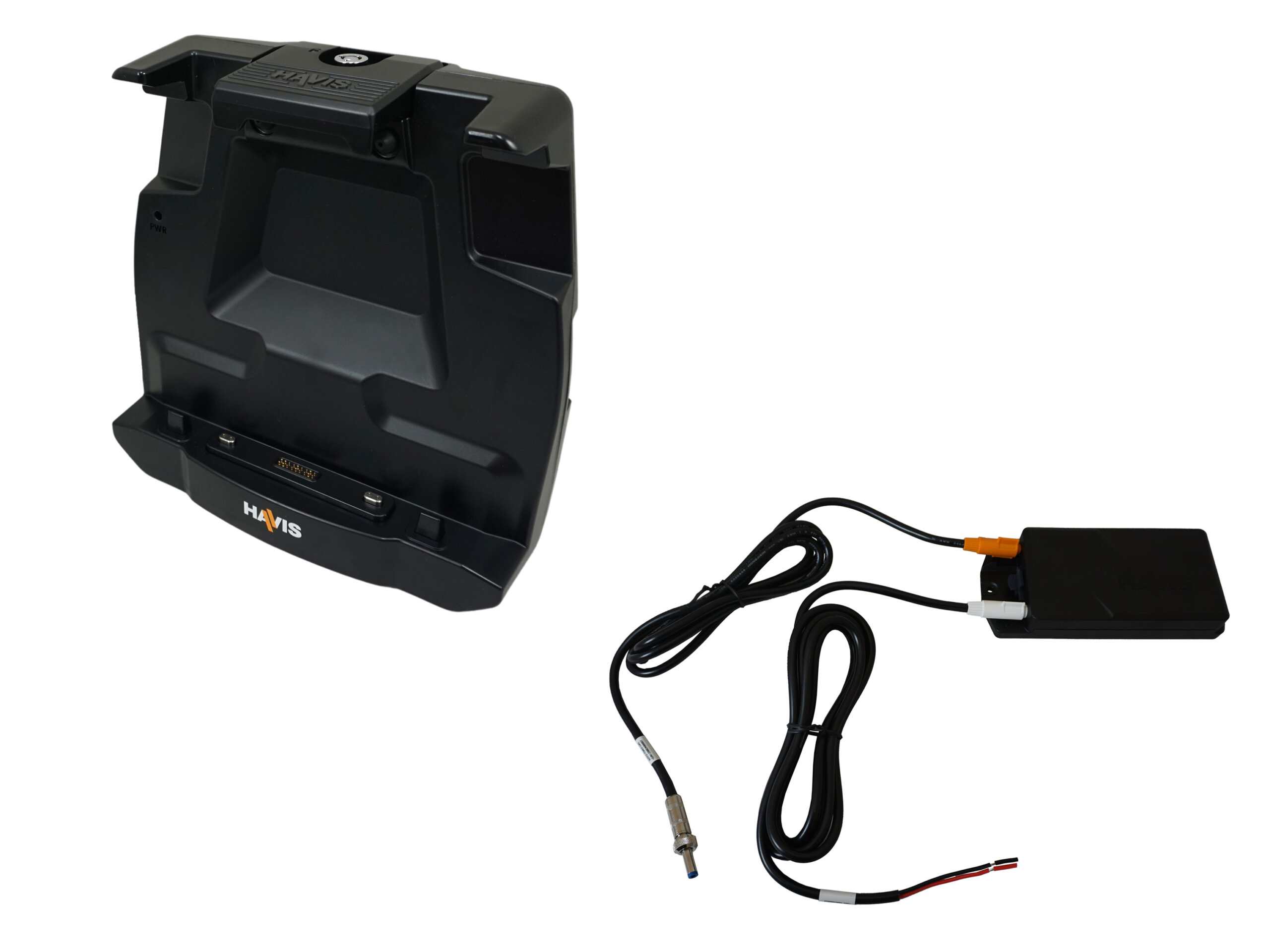 Docking Station for Dell’s 7230 Tablet with Standard Port Replication, Quad Pass-Thru Antenna Connection, & Havis Power Supply